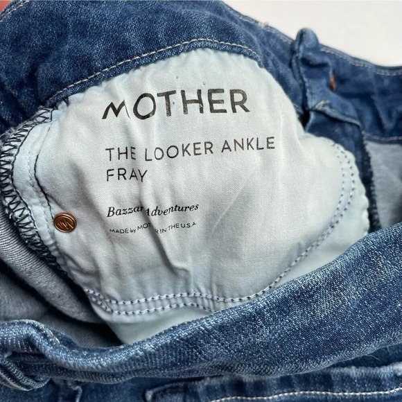 Mother The Looker Ankle Fray Skinny Jeans in Bazaar Adventures Size 26 - Picture 8 of 10